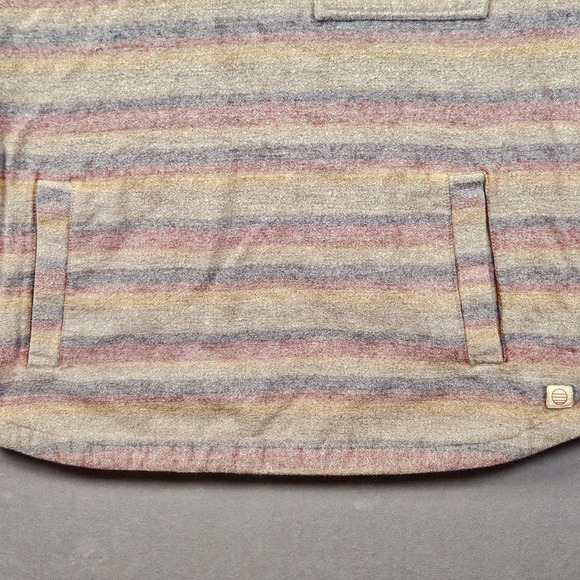 Marine Layer Hoodie Mens Small Striped Multicolor Baja Pockets Casual Beach - Picture 5 of 11
